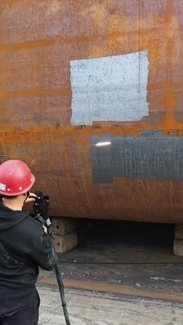 Corroded hull steel